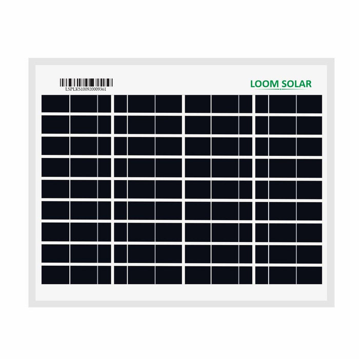 Loom Solar Panel 10 watt - 12 volt for Mobile Charging