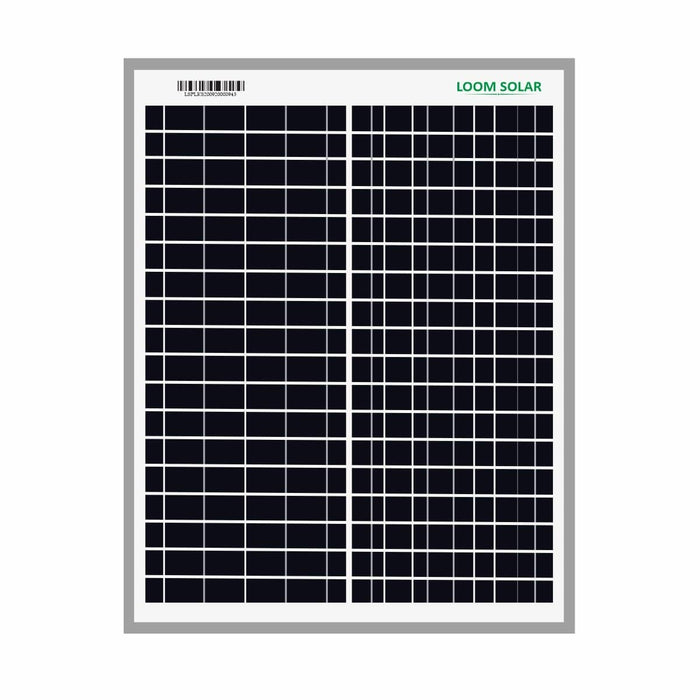 Loom Solar Panel 20 watt - 12 volt for Small Battery Charging